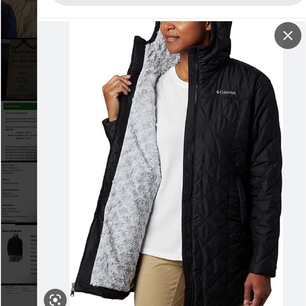 Columbia weather proof jacket fleece lined M